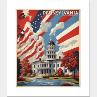 Pennsylvania United States of America Tourism Vintage Poster Posters and Art